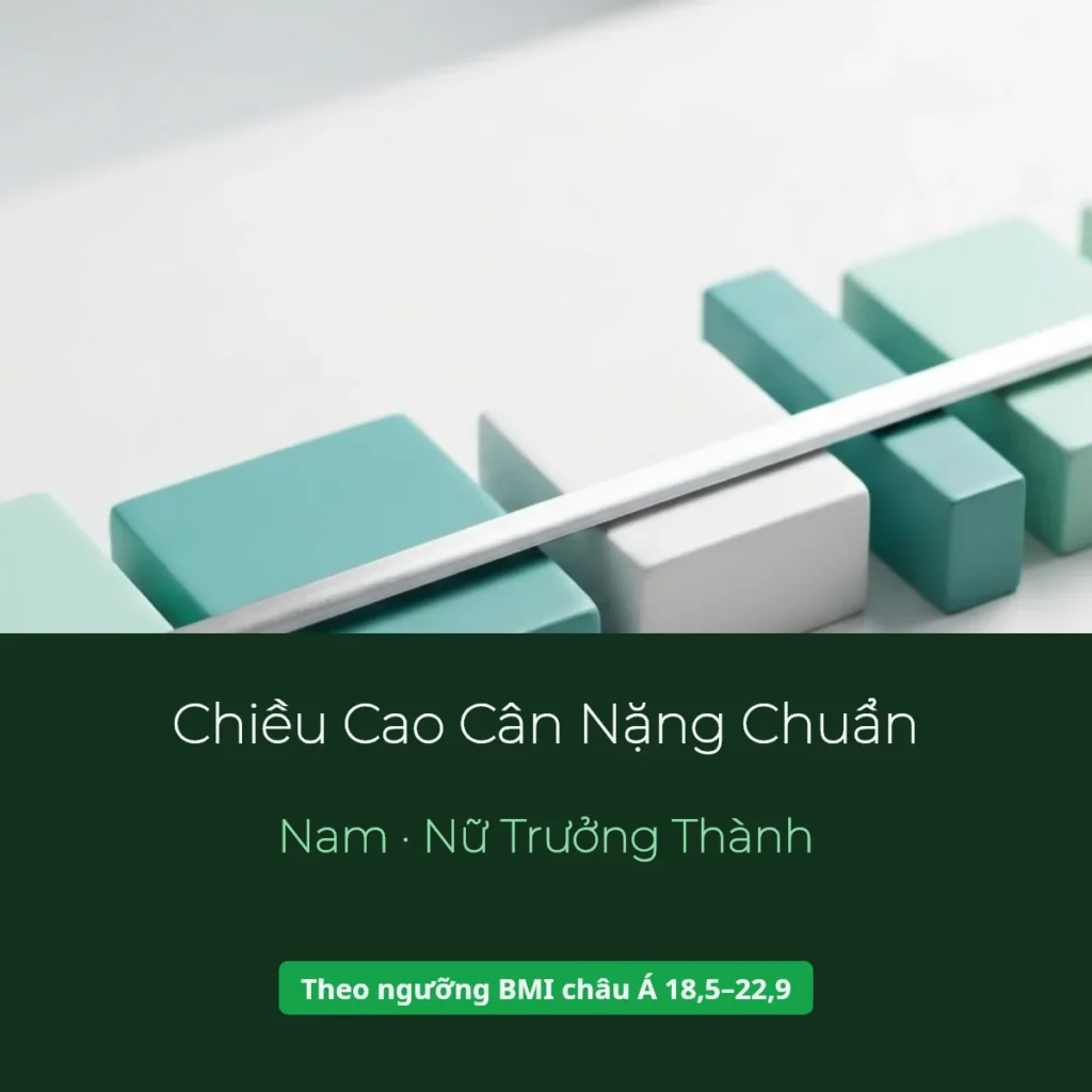 Chiều cao cân nặng chuẩn của nam, nữ trưởng thành