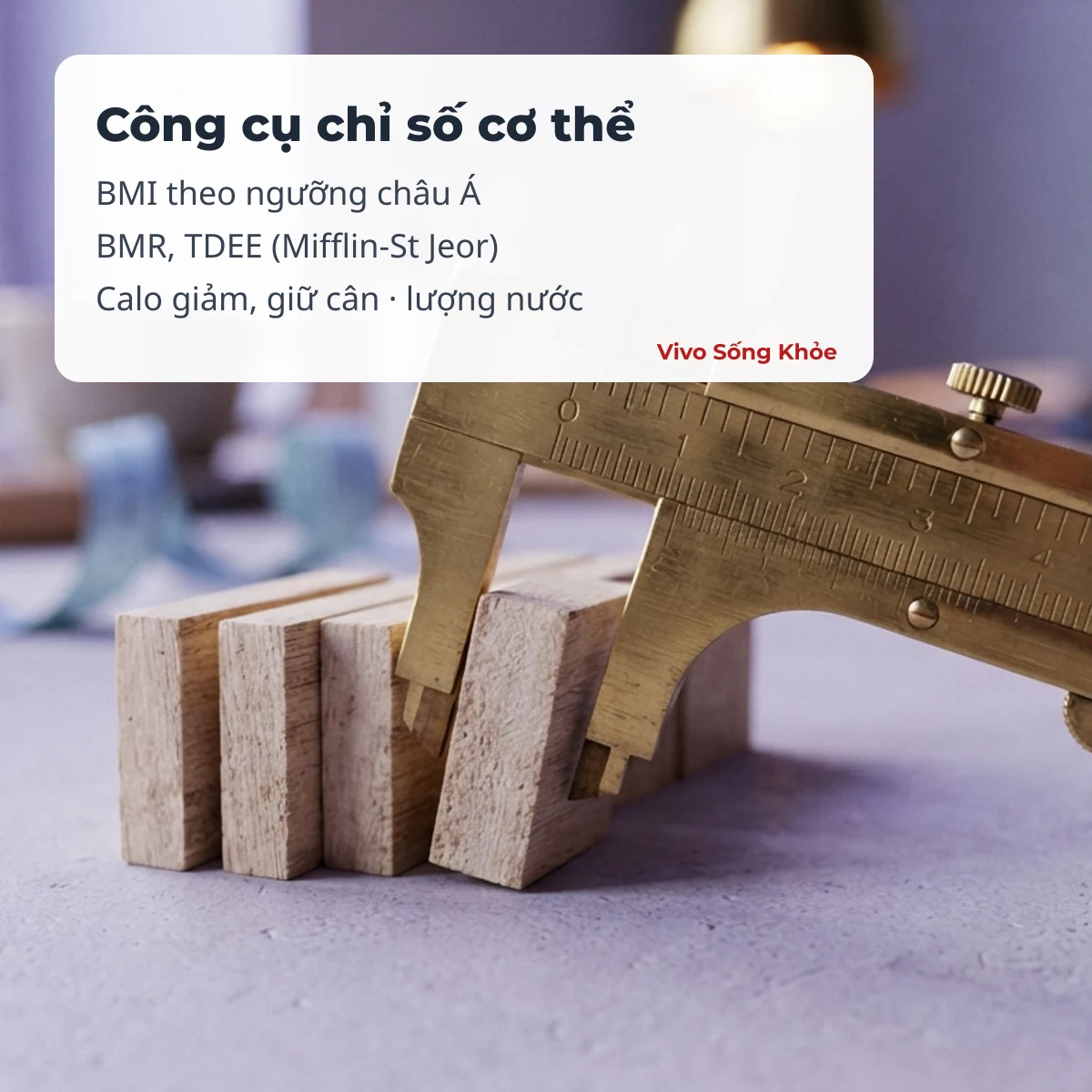 Công cụ chỉ số cơ thể của Vivo Sống Khỏe: BMI ngưỡng châu Á, BMR, TDEE
