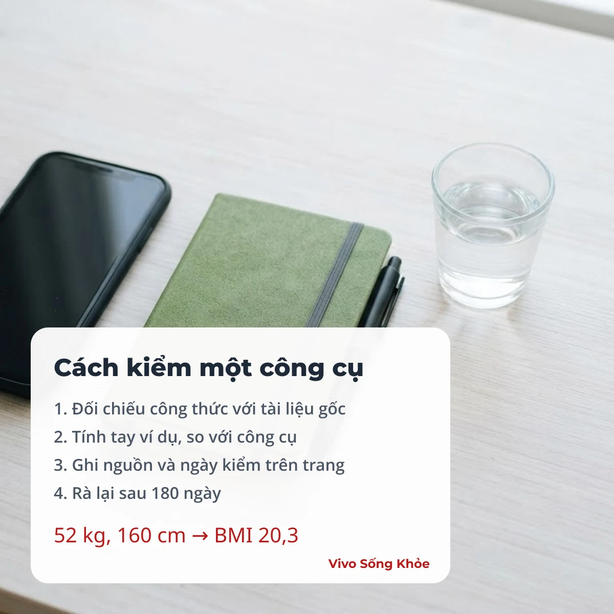 Quy trình biên tập của Vivo Sống Khỏe: đối chiếu nguồn, tính tay, rà lại